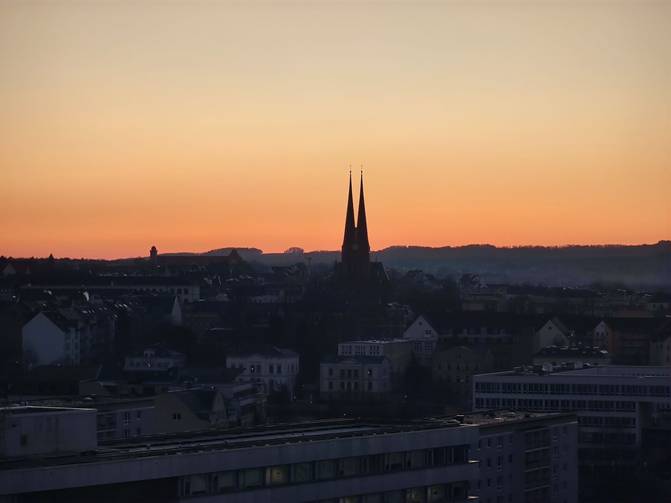Sonnenaufgang über Chemnitz